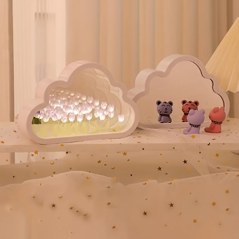 Tulpen-Spiegellicht in Warmweiß – dezenter Dekoakzent