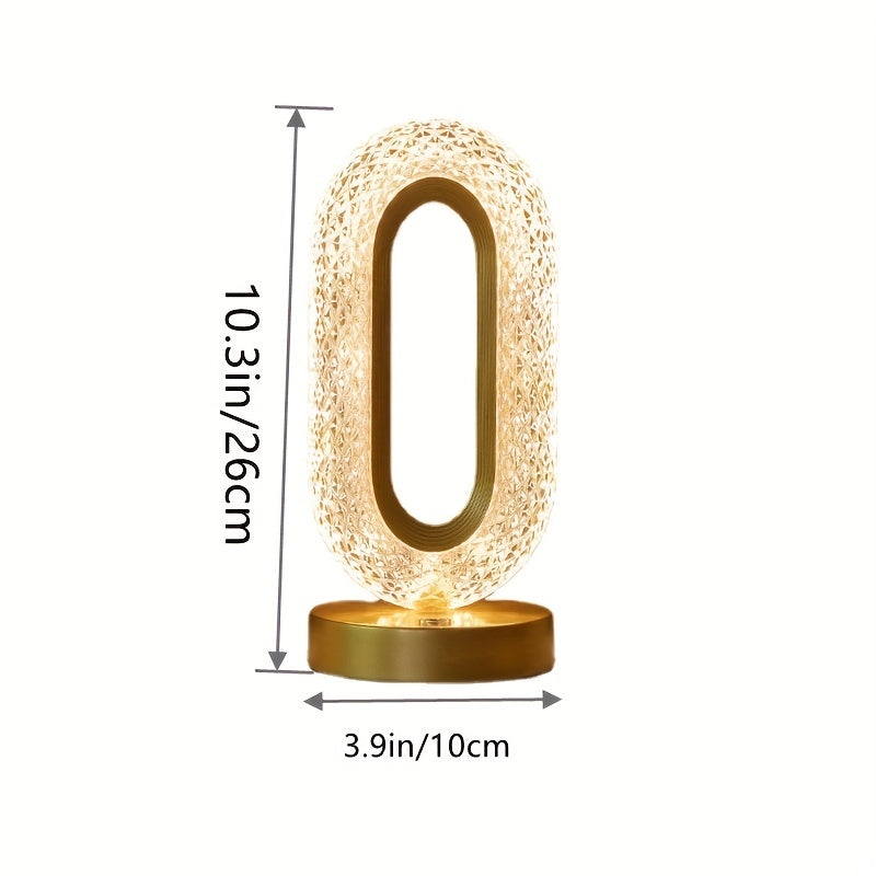Kristall-Tischleuchte in Warmweiß – elegantes Lichtobjekt