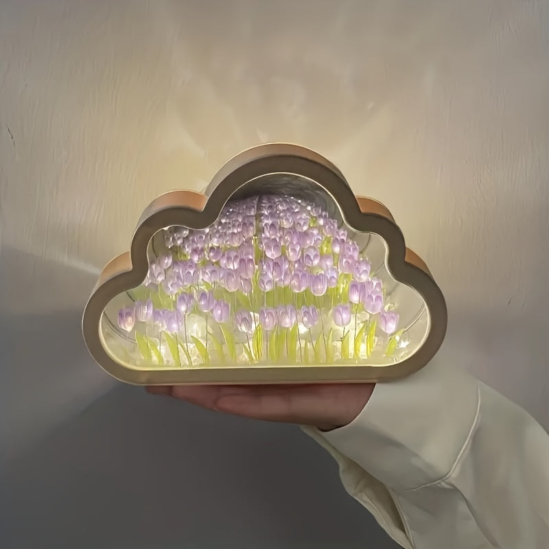 Tulpen-Spiegellicht in Warmweiß – dezenter Dekoakzent