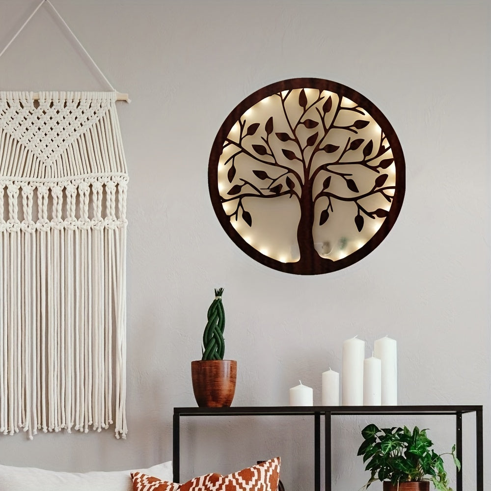 LED-Holzlicht in Warmweiß – sanftes Wand- & Raumambiente