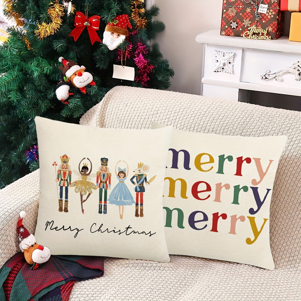 Winterkissen-Set in Naturtönen – sanfte Saisonmotive