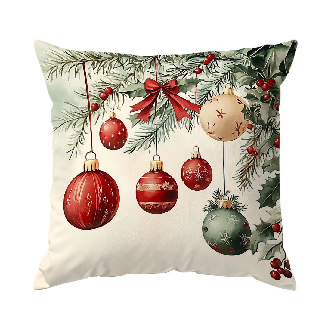 Winterkissen mit Naturmotiv – dezenter Akzent in Beige