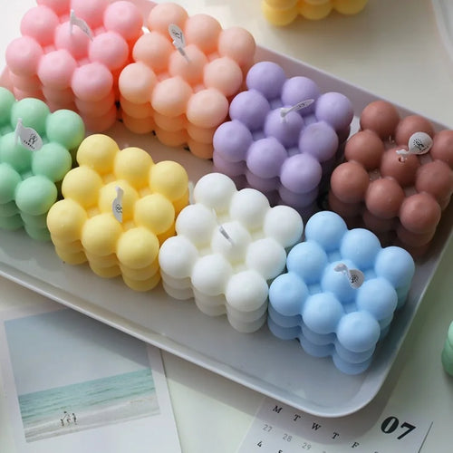 Bubble Cube Duftkerze – Handgegossene Sojawachskerze