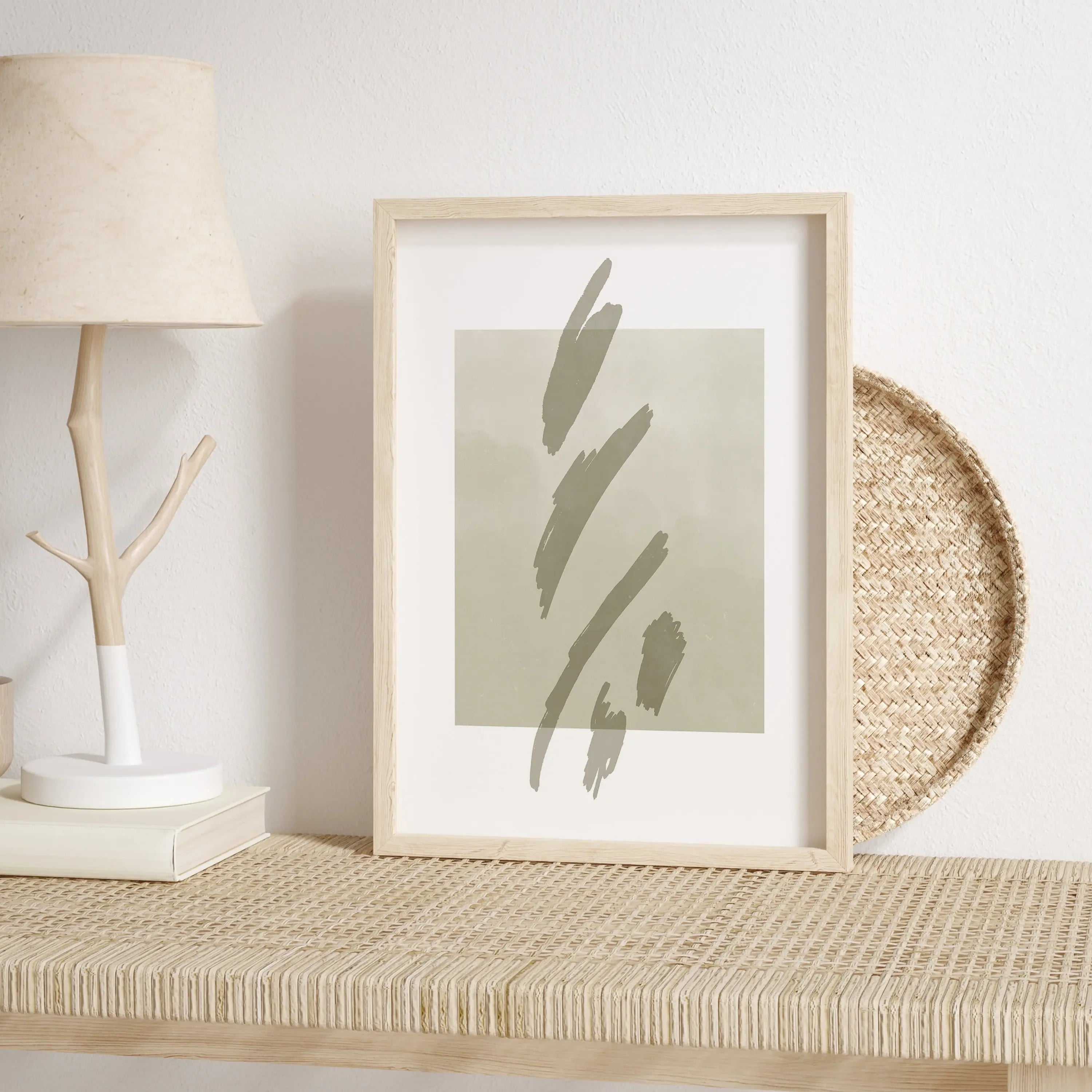 Abstrakte Wanddrucke in Naturtönen – 3er Set