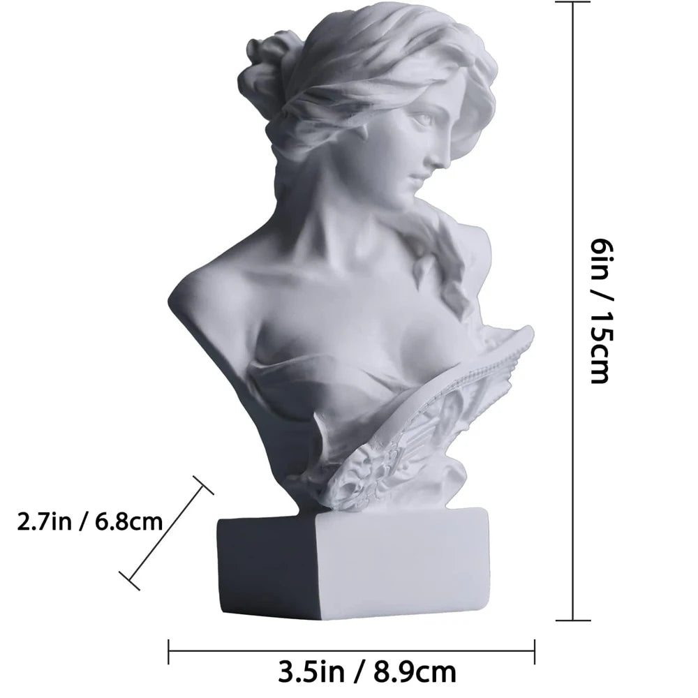 Klassische Büste in Antikweiß – dezente Regalfigur