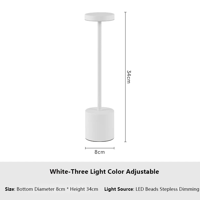 TouchGlow LED Tischlampe – Kabellos & Dimmbar