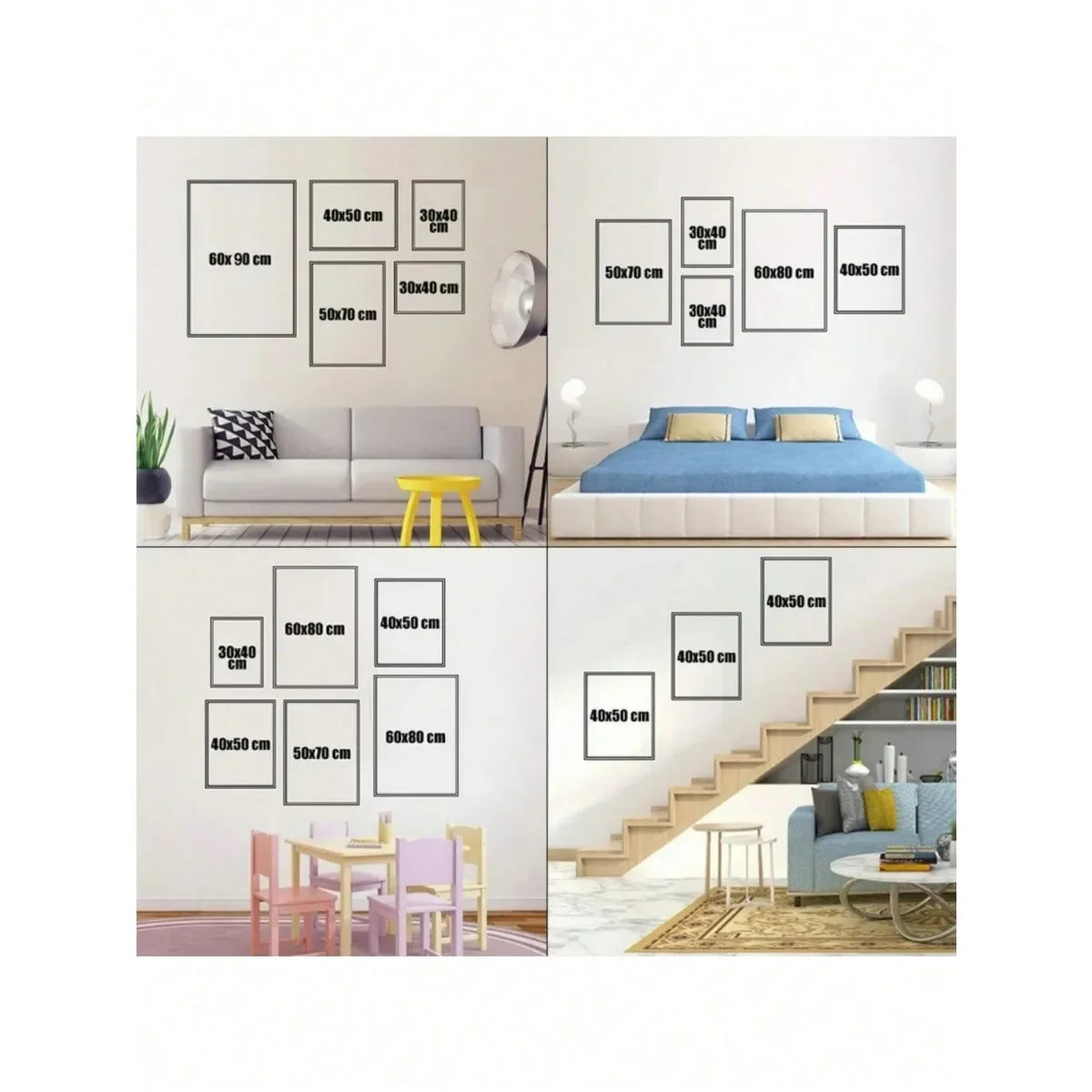 Botanical Line Art in Naturgrün – Wanddruck in Beige