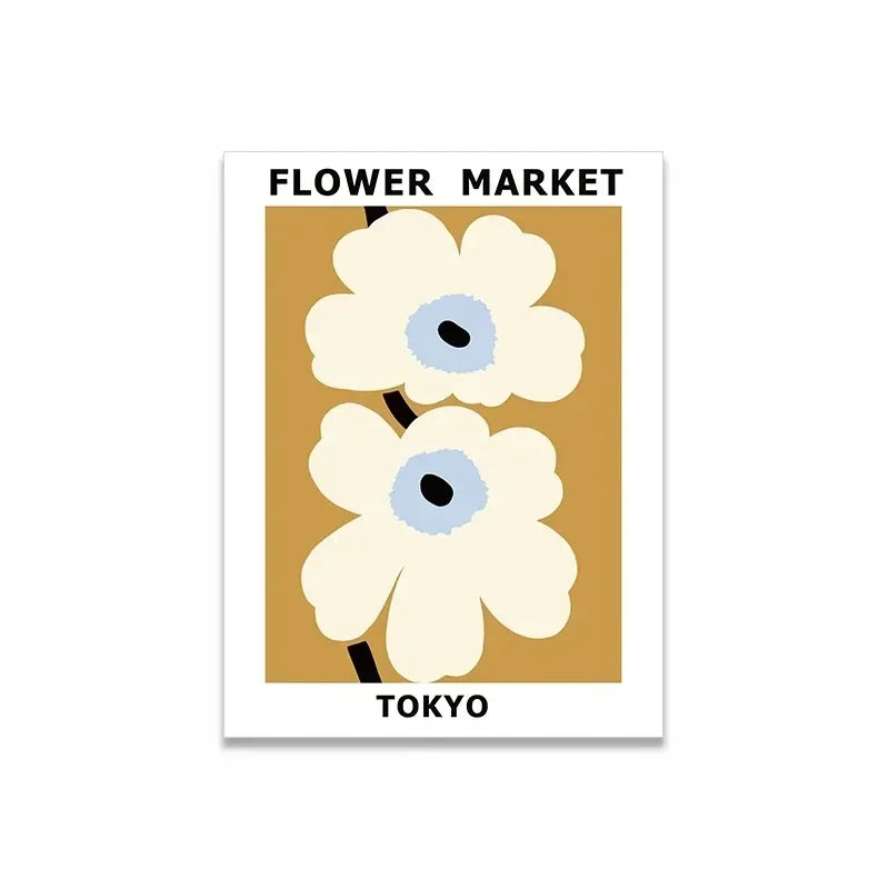 Botanical Line Art in Naturgrün – Wanddruck in Beige