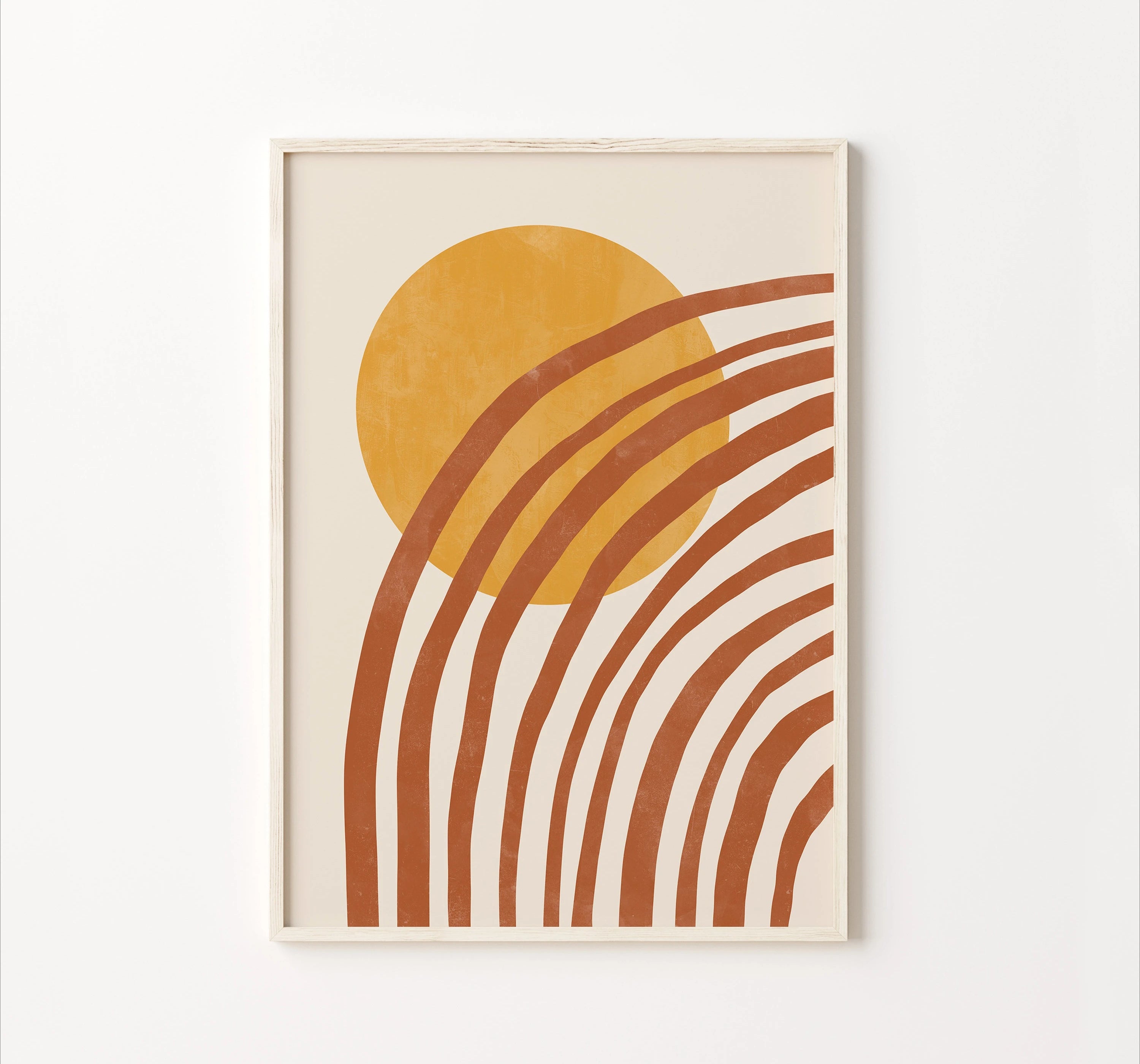 Abstrakte Wanddrucke in Naturtönen – 3er Set