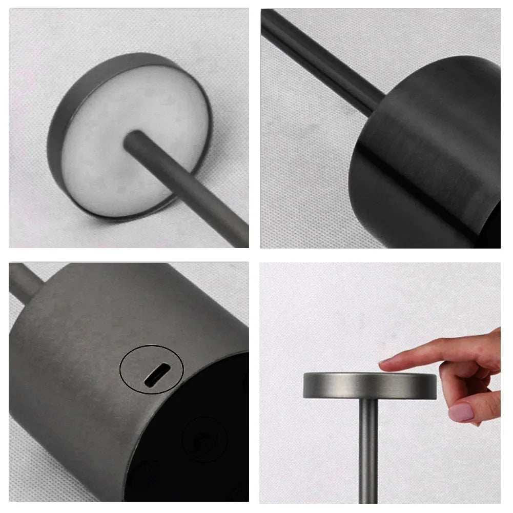 TouchGlow LED Tischlampe – Kabellos & Dimmbar