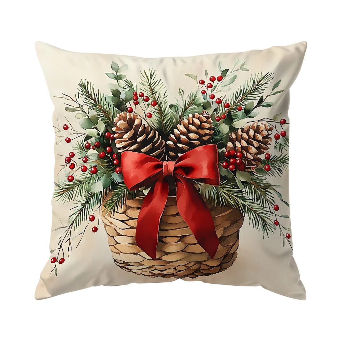 Winterkissen mit Naturmotiv – dezenter Akzent in Beige