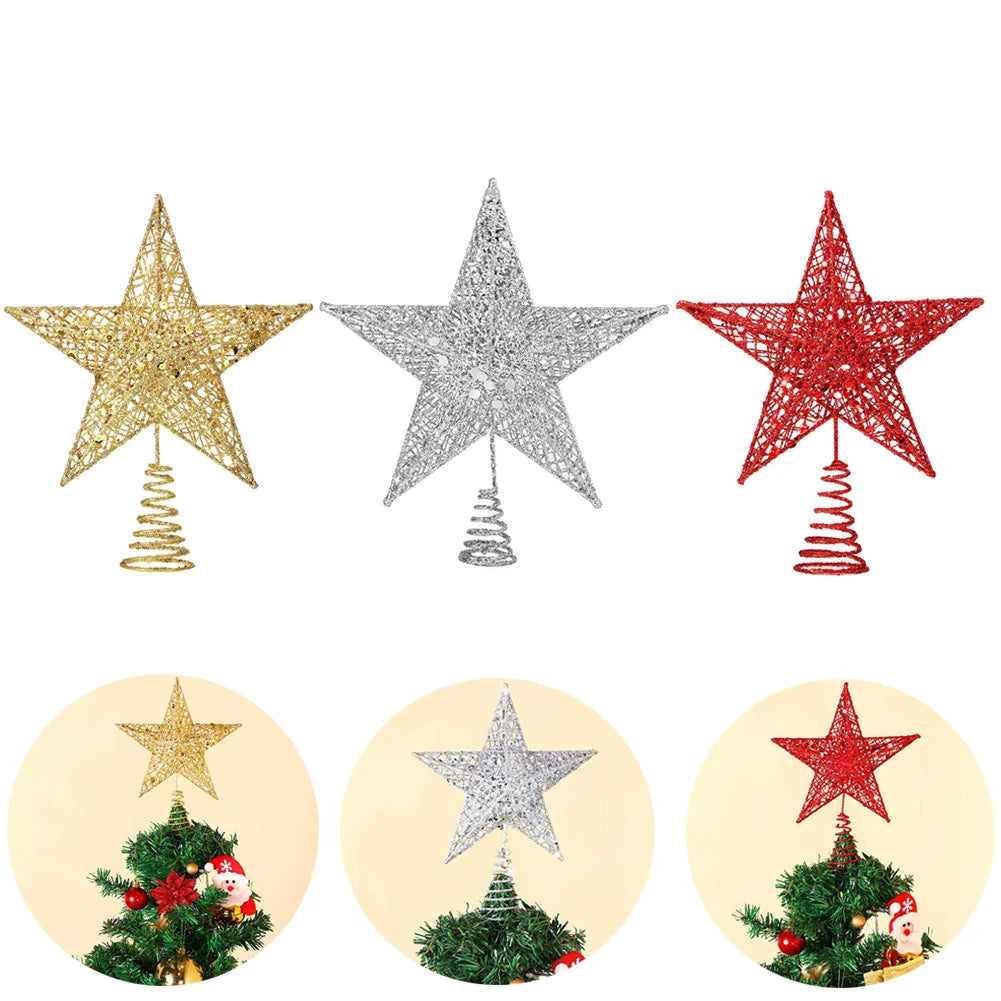 Baumspitzen-Stern in Naturgold – dezenter Winterakzent