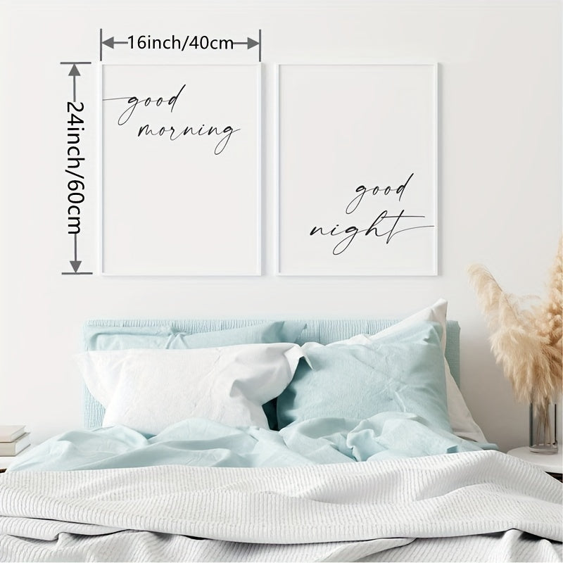 Morning & Night – typografische Wandstudie