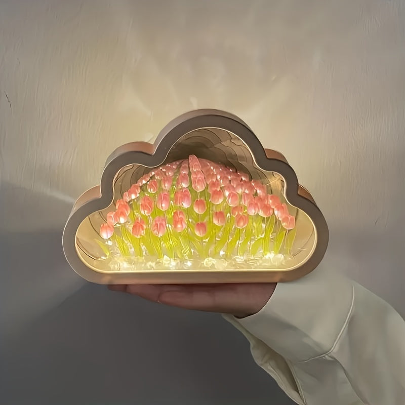 Tulpen-Spiegellicht in Warmweiß – dezenter Dekoakzent