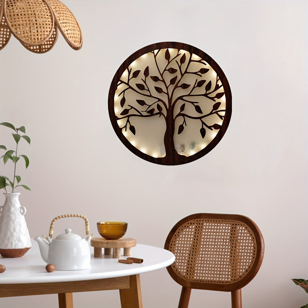 LED-Holzlicht in Warmweiß – sanftes Wand- & Raumambiente