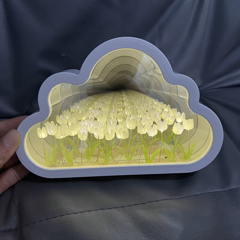 Tulpen-Spiegellicht in Warmweiß – dezenter Dekoakzent